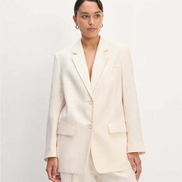 NWT EVERLANE The Oversized Blazer in Linen size 00 - Picture 1 of 6